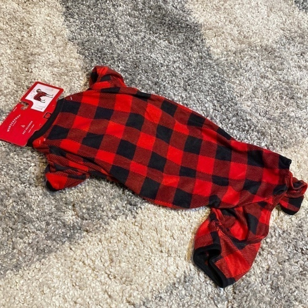 New Wondershop Red Plaid Pet Pajamas - Size Large